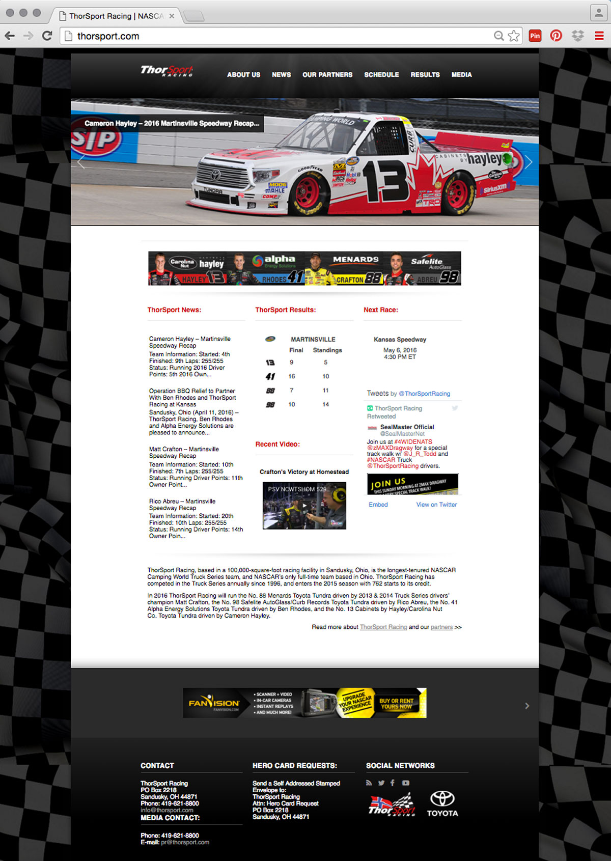 ThorSport-full-web ThorSport Racing | Website Design