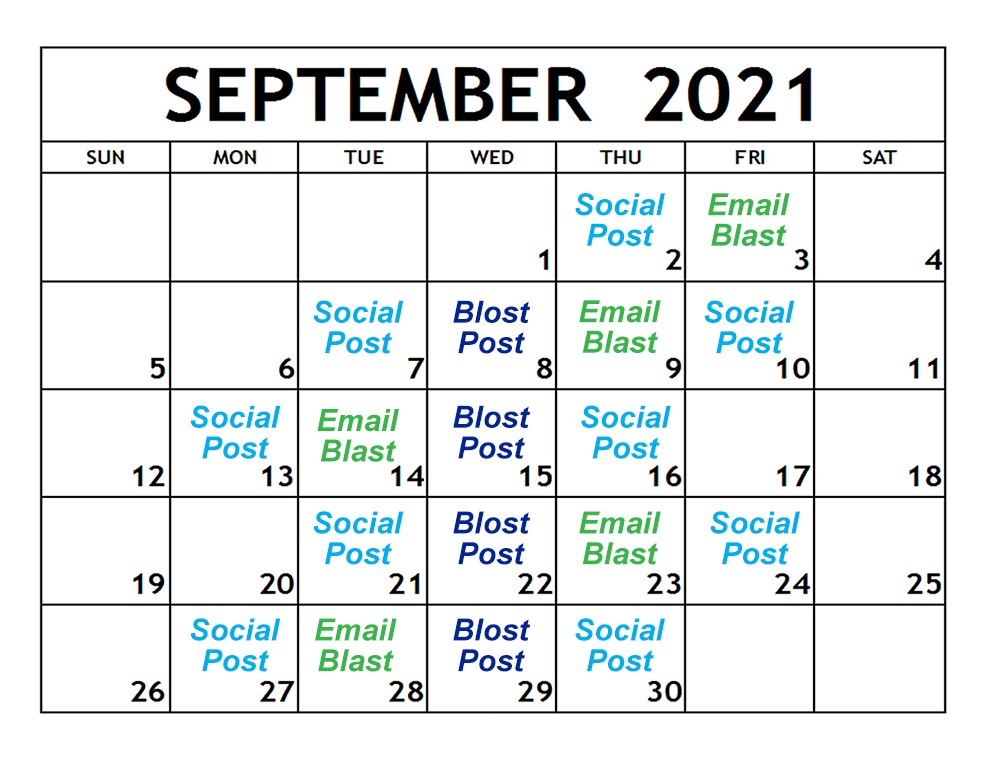 content calendar